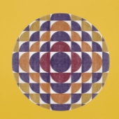 Vetgedrukte retro cirkels decoratieve glazen snijp snijplank