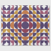 Vetgedrukte retro cirkels inpakpapier (Vlak)