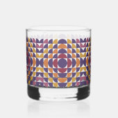 Vetgedrukte retro cirkels rotsen glas | midden van (Voorkant)