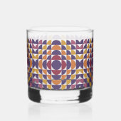 Vetgedrukte retro cirkels rotsen glas | midden van (Achterkant)