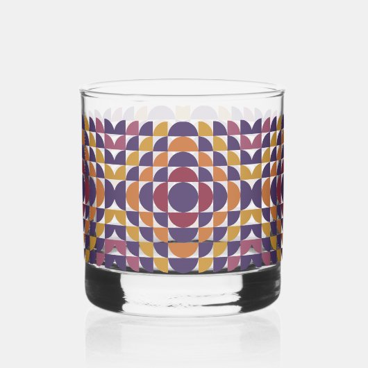 Vetgedrukte retro cirkels rotsen glas | midden van (Links)