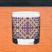 Vetgedrukte retro cirkels rotsen glas | midden van