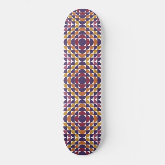 Vetgedrukte retro cirkels skateboard (Voorkant)