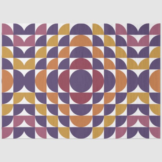 Vetgedrukte retro cirkels weefsel papier (Voorkant)