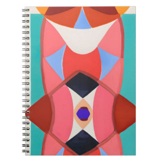 Vetgedrukte retro geometrische caleidoscoop kunst notitieboek