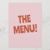 Vetgedrukte retro kleurrijke heldere funky unieke  menu (Achterkant)