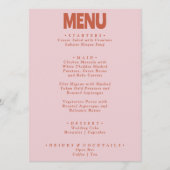 Vetgedrukte retro kleurrijke heldere funky unieke  menu (Voorkant)
