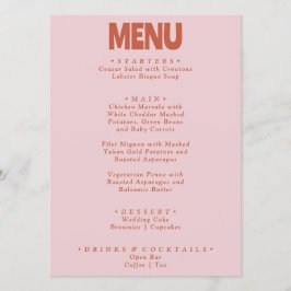 Vetgedrukte retro kleurrijke heldere funky unieke menu