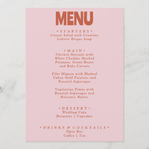Vetgedrukte retro kleurrijke heldere funky unieke  menu