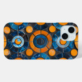 Vetgedrukte Retro Rings en Stippen Patroon Telefoo Case-Mate iPhone Case (Achterkant (horizontaal))