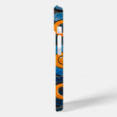 Vetgedrukte Retro Rings en Stippen Patroon Telefoo Case-Mate iPhone Case (Achterkant / Links)