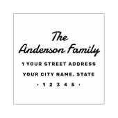 Vetgedrukte retro typografie retouradres rubberstempel (Afrduk)