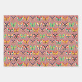 Vetgedrukte retro vlinderwikkelpapier inpakpapier vel (Voorkant)
