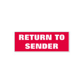 Vetgedrukte "RETURN TO SENDER" Zelfinkt Rubber Sta Zelfinktende Stempel (Design)