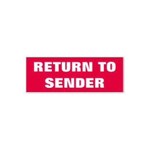 Vetgedrukte "RETURN TO SENDER" Zelfinkt Rubber Sta Zelfinktende Stempel