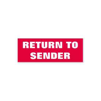Vetgedrukte "RETURN TO SENDER" Zelfinkt Rubber Sta Zelfinktende Stempel