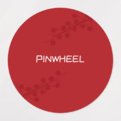 Vetgedrukte rode bloemen Stickers (Design 1)