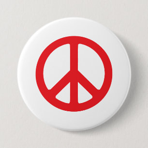 Vetgedrukte rode Buttonnen – opvallend symbool Ronde Button 7,6 Cm