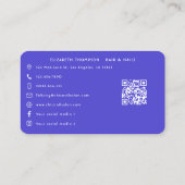 Vetgedrukte rode en blauwe Afro-Amerikaanse nagels Visitekaartje (Achterkant)