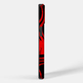 Vetgedrukte rode en zwarte vloeibare vlam Case-Mate iPhone case (Achterkant / Rechts)