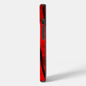 Vetgedrukte rode en zwarte vloeibare vlam Case-Mate iPhone case (Achterkant / Links)