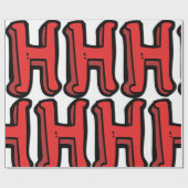 Vetgedrukte rode letter H Fun Alfabet Cadeaupapier (Vlak)