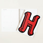 Vetgedrukte rode letter H Fun Alfabet Planner (Display)