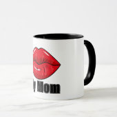 Vetgedrukte rode lippen Mijn moeder Mok Leuk Stijl (Voorkant rechts)