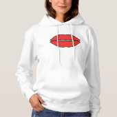 Vetgedrukte rode lippen Pop Art Hoodie (Voorkant)