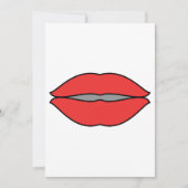 Vetgedrukte rode lippen Pop Art Kaart (Voorkant)