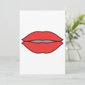Vetgedrukte rode lippen Pop Art Kaart (Staand voorkant)