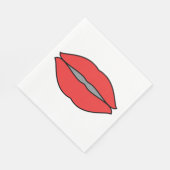 Vetgedrukte rode lippen Pop Art Servet (Hoek)