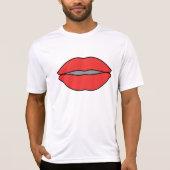 Vetgedrukte rode lippen Pop Art T-shirt (Voorkant)