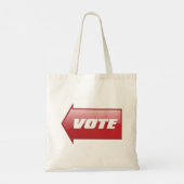 Vetgedrukte rode pijl voor stemmen in verkiezingsc tote bag (Achterkant)