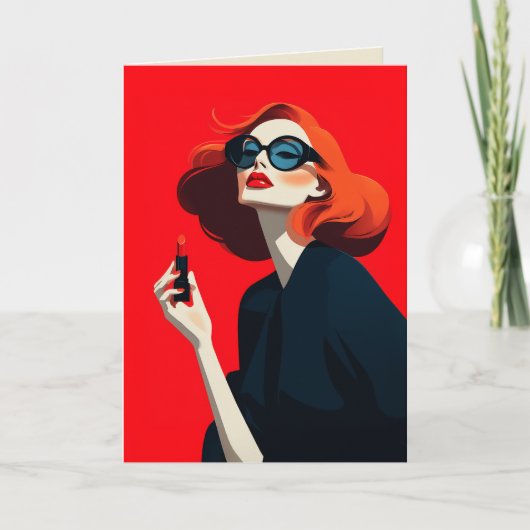 Vetgedrukte rode retro glamour (Voorkant)