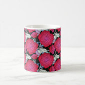 Vetgedrukte rode rozen Floral Elegance Koffiemok (Center)