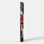 Vetgedrukte rode rozen op grijze achtergrond Case-Mate iPhone case (Achterkant / Rechts)