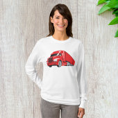 Vetgedrukte rode semi-truck Big Rig Trucker T-shirt