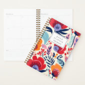 Vetgedrukte rode Sinaasappels bloemmotief geperson Planner (Display)