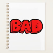 Vetgedrukte rode slechte graffiti stijl tekst planner (Voorkant)