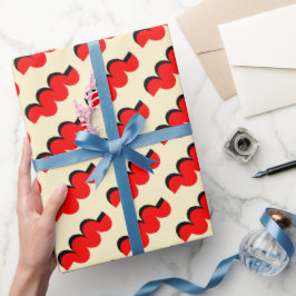 Vetgedrukte rode Snoepjes twist Cadeaupapier