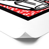 Vetgedrukte rode tulpenkunst in moderne Pop-stijl Poster (Hoek)