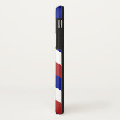 Vetgedrukte rode, witte en blauwe Chevron Case-Mate iPhone Case (Achterkant/links)