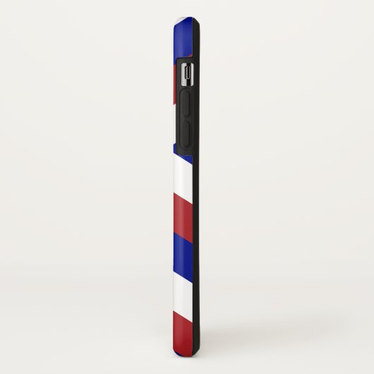 Vetgedrukte rode, witte en blauwe Chevron Case-Mate iPhone Case (Achterkant/links)