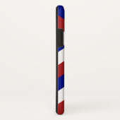 Vetgedrukte rode, witte en blauwe Chevron Case-Mate iPhone Case (Achterkant / rechts)