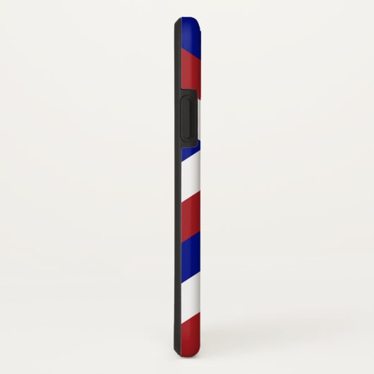 Vetgedrukte rode, witte en blauwe Chevron Case-Mate iPhone Case (Achterkant / rechts)