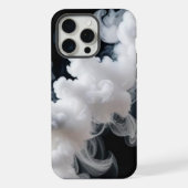 Vetgedrukte rook wervelt op zwart - Telefoonhoes iPhone Hoesje (Achterkant)