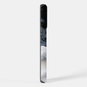 Vetgedrukte rook wervelt op zwart - Telefoonhoes iPhone Hoesje (Rechterkant)