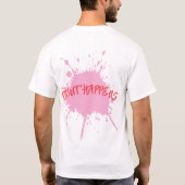 Vetgedrukte roze verfspetter t-shirt (Achterkant)