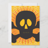 Vetgedrukte schedel en kruisbeenderen met Oranje b Kaart (Voorkant)